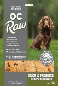 14oz OC Raw Freeze-Dried DUCK & Produce Patties - Food